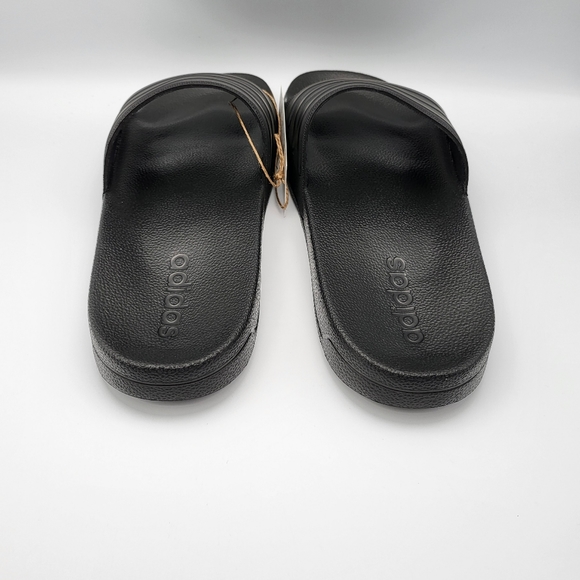 NEW Men's Adidas Shower Slides in Triple Black - Picture 4 of 11